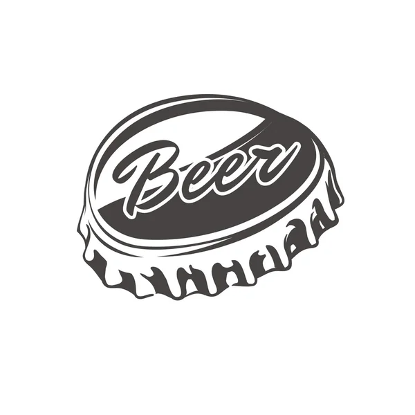 Tapa de botella de cerveza — Vector de stock
