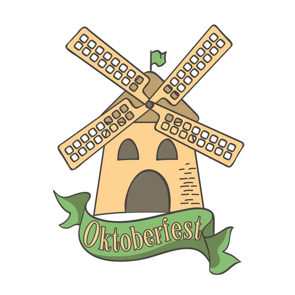 Mühle. Privatbrauerei. Craftbeer — Stockvektor