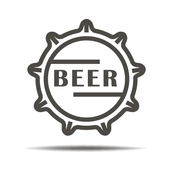 Tapa de botella de cerveza — Vector de stock