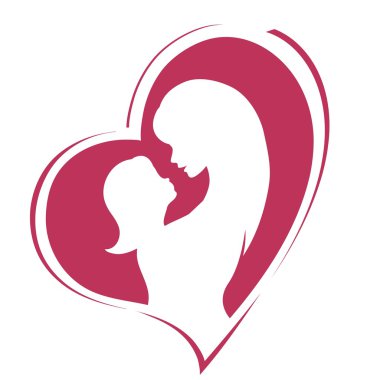 Mutlu anneler günü. Annelik ve çocukluk. Renkli çizimi