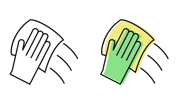 Handskar och ytdesinfektion. medel och metoder för skydd mot infektion — Stock vektor