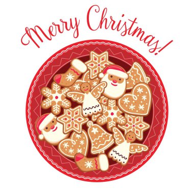 Bayram zencefilli kurabiyesi. Kurabiye farklı renkte ve kremalı. Yeni yıl ve xmas kutlaması