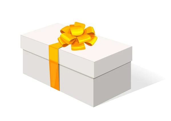 Caja de cartón con tapa. envoltura de regalo para regalos. ilustración del vector de color — Vector de stock