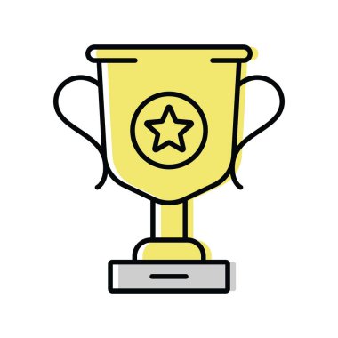 Spor kupası. Bilim ve eğitim. düz biçimli renk vektör simgesi