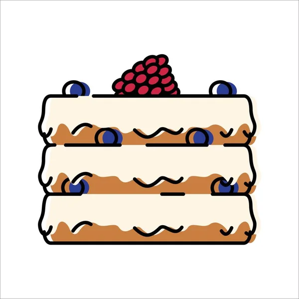 Crème glacée et desserts. ensemble d'icônes vectorielles colorées dans un style plat — Image vectorielle