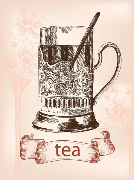 Tasse Tee — Stockvektor