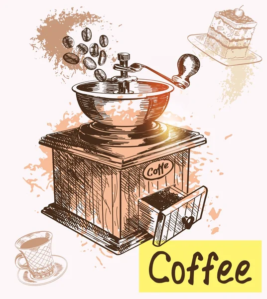 Ora del caffè — Vettoriale Stock