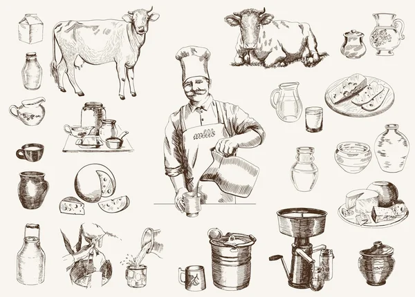 Mjölkproduktion Royaltyfria illustrationer