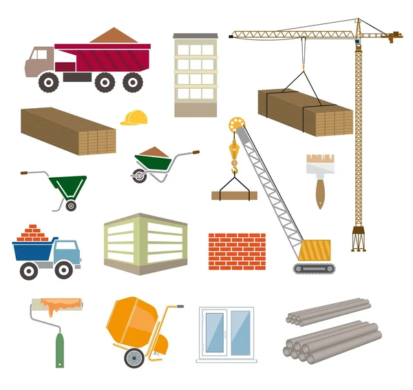 Construction of buildings — Stock Vector