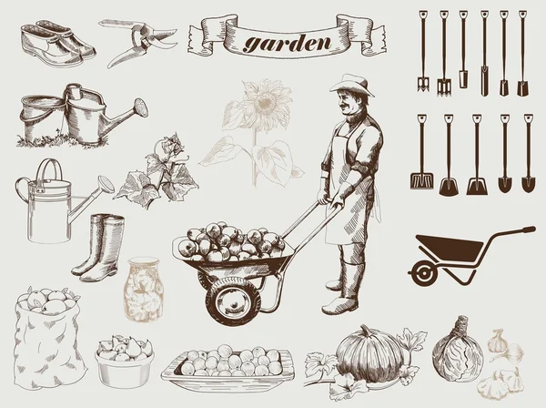 Jardinería — Vector de stock