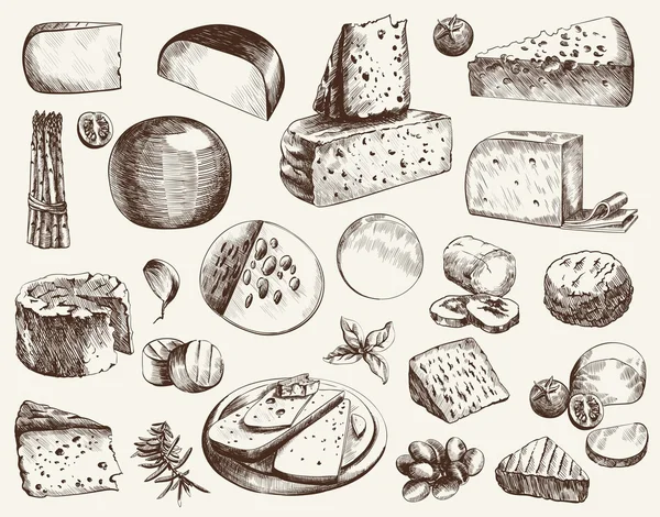 Elaboração de queijos — Vetor de Stock