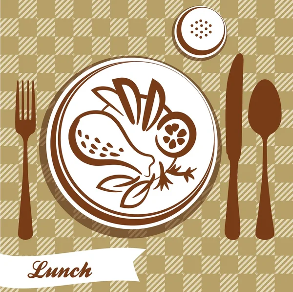 Hora del almuerzo. — Archivo Imágenes Vectoriales