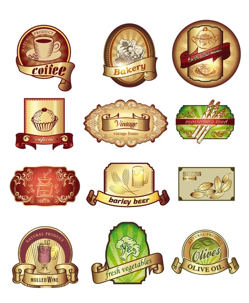 Vintage labels set — Stock Vector