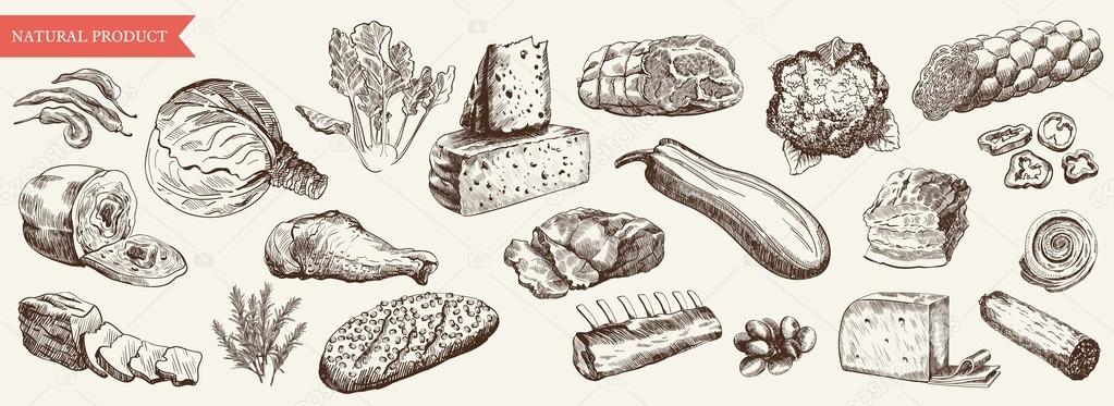 Foodstuffs — Stock Illustration Foodstuffs Stock Illustration