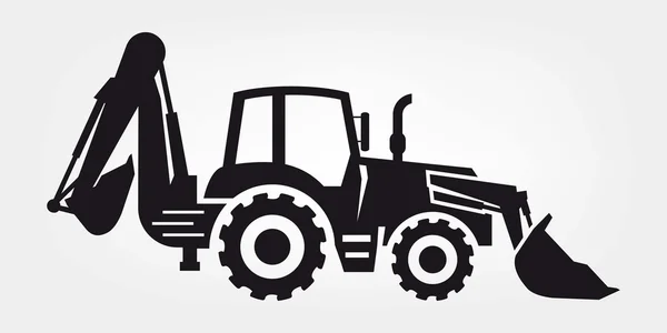 Traktor und Bagger — Stockvektor