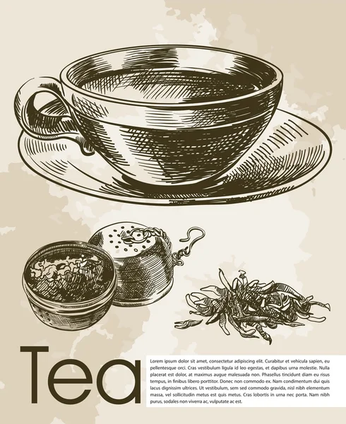 Fondo ceremonia del té — Vector de stock