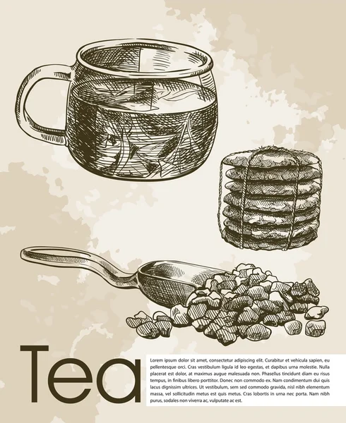 Hintergrund der Teezeremonie — Stockvektor