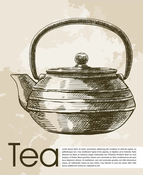 Фон чайной церемонии — стоковый вектор