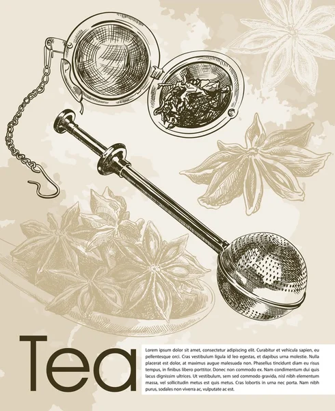 Sfondo cerimonia del tè — Vettoriale Stock