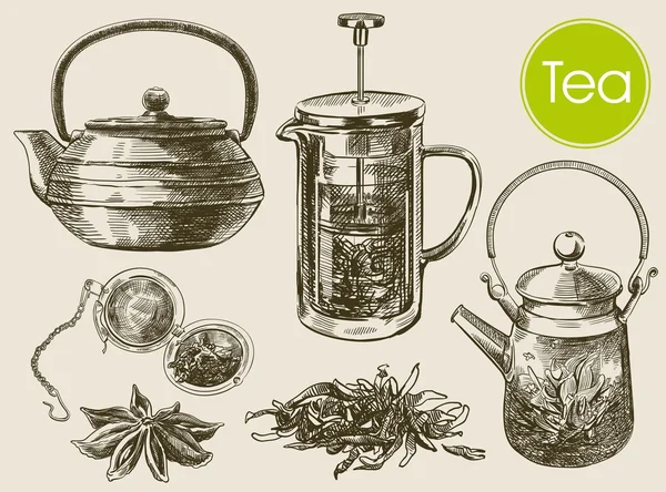 Tea ceremony background — Stock Vector