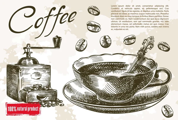 Tazza di caffè — Vettoriale Stock