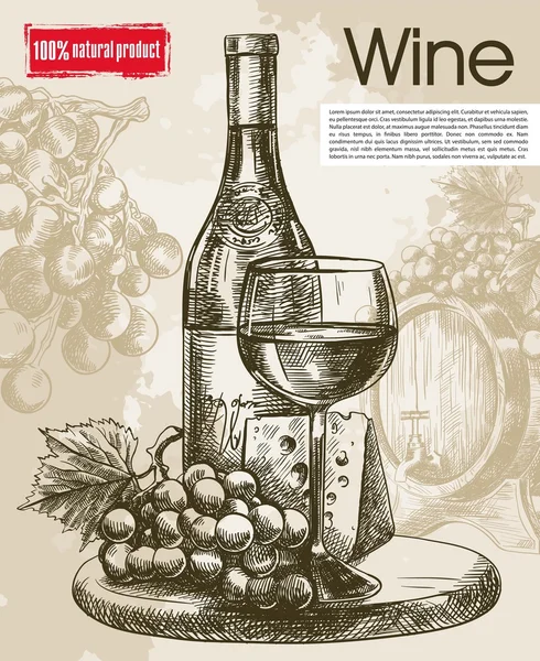 Dégustation de vins millésimés — Image vectorielle
