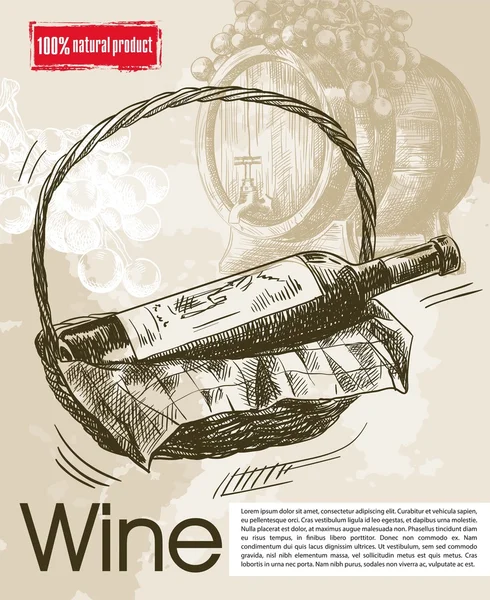 Degustación de vinos de época — Archivo Imágenes Vectoriales