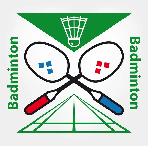 Competições desportivas em badminton —  Vetores de Stock