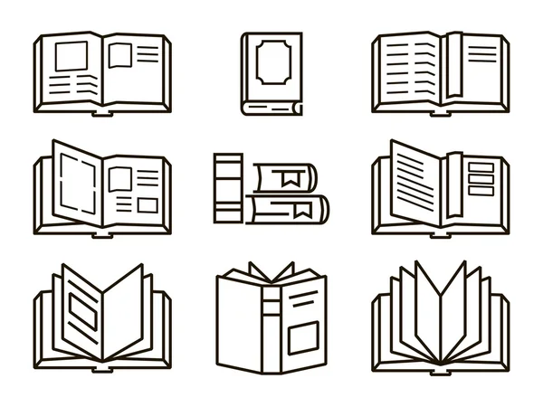 Flat books icons — Stock Vector