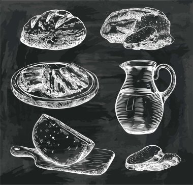 doğal ürünler çizimler