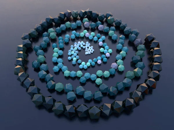 Spiraal Van Kleurrijke Kristallen — Stockfoto