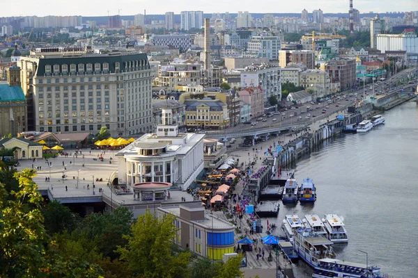 Kyiv Ukraine September 2021 Pochtova Square — Stock Photo, Image