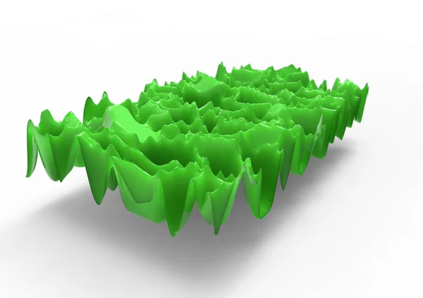 Green plastic waves — Zdjęcie stockowe