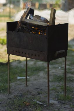 Özel bir evde Barbekü.