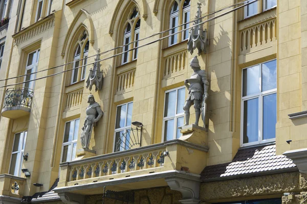 Urban Design. The facade of a modern home, the city of Lviv. — Stock Photo, Image