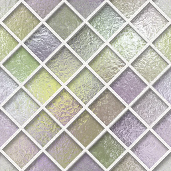 Farbiges Glas Nahtlose Textur Mit Diagonalem Gittermuster Illustration — Stockfoto