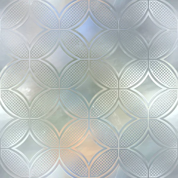 Glasnahtlose Textur Mit Geometrischem Muster Für Fenster Illustration — Stockfoto