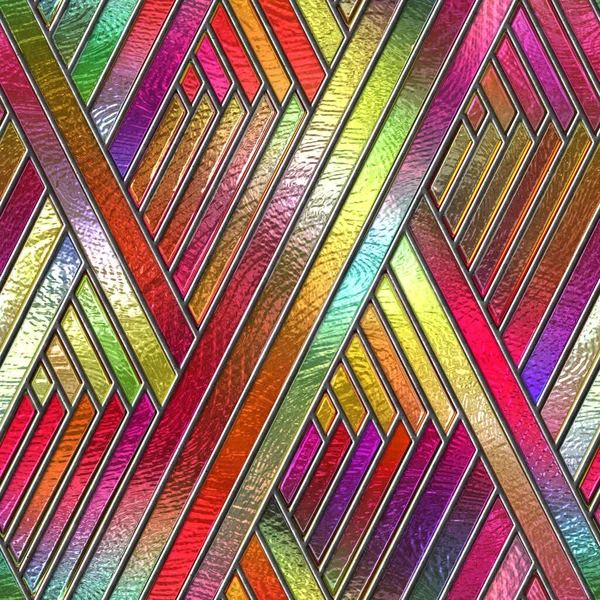 Foltos Üveg Varrat Nélküli Textúra Geometriai Minta Ablak Színes Üveg Stock Fotó