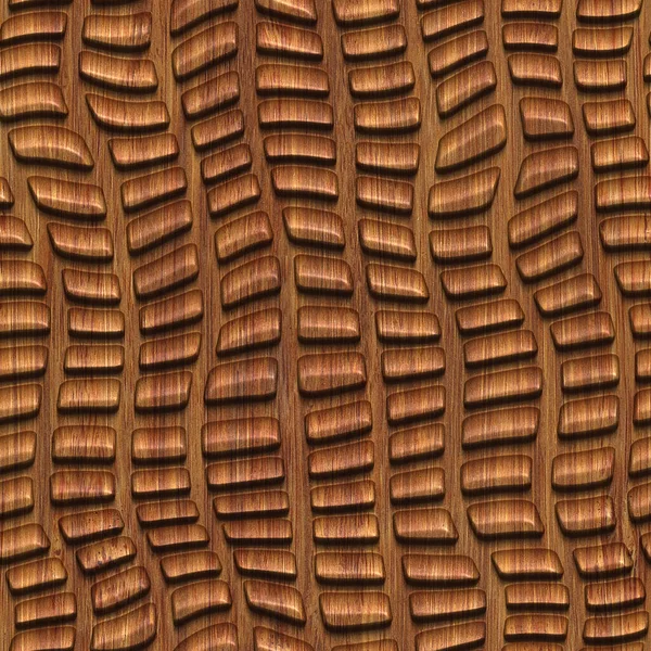 木の背景のシームレスなテクスチャ 3Dイラスト上の彫刻パターン — ストック写真