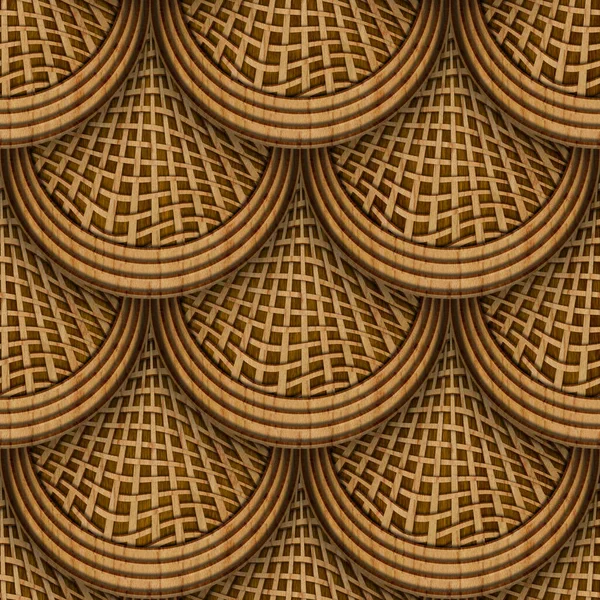 Fish Scales Pattern Wood Background Seamless Texture Illustration — Stock fotografie