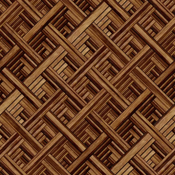 Carved Geometric Pattern Wood Background Seamless Texture Diagonal Cross Stripes — Stock fotografie