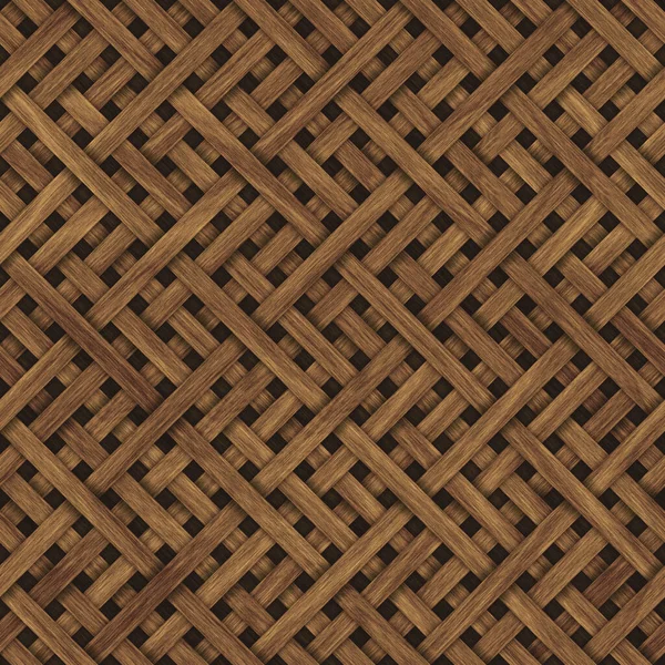 Carved Geometric Pattern Wood Background Seamless Texture Diagonal Cross Stripes — Stock Photo, Image