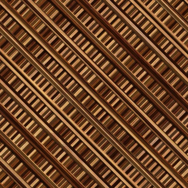 Carved Geometric Pattern Wood Background Seamless Texture Diagonal Cross Stripes — Stock Photo, Image