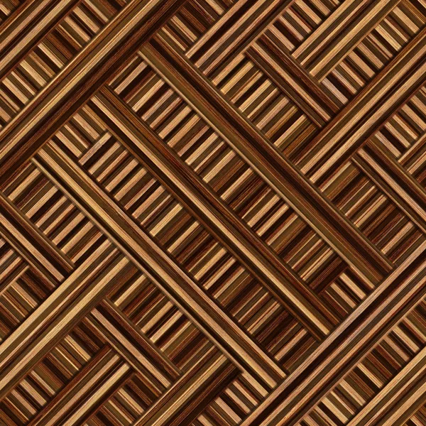 Carved Geometric Pattern Wood Background Seamless Texture Diagonal Cross Stripes — Stock Photo, Image