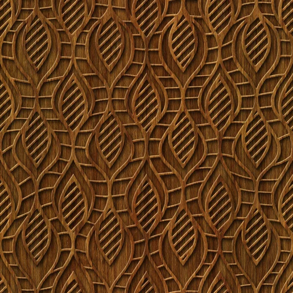 Wood Panel Seamless Texture Swirls Pattern Illustration — Stock fotografie