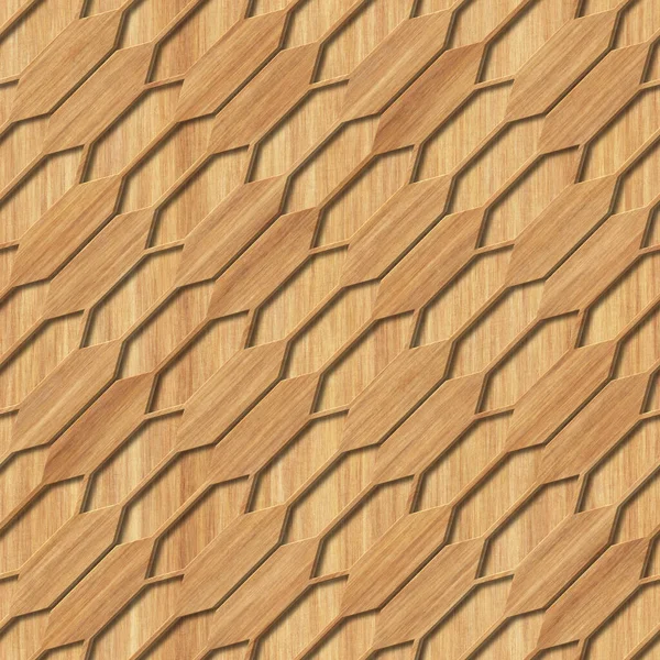 Wood Seamless Texture Geometric Pattern Panel Illustration — Stock Photo, Image