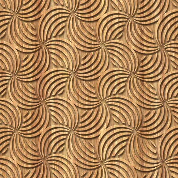 Wood Seamless Texture Geometric Swirls Pattern Illustration — Stockfoto