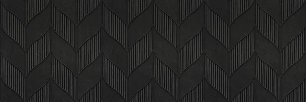 Motif Chevron Sculptant Noir Sur Fond Grunge Texture Sans Couture — Photo