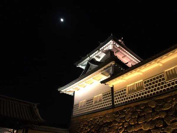 Kanazawa Japão Abril 2014 Castelo Kanazawa Noite — Fotografia de Stock