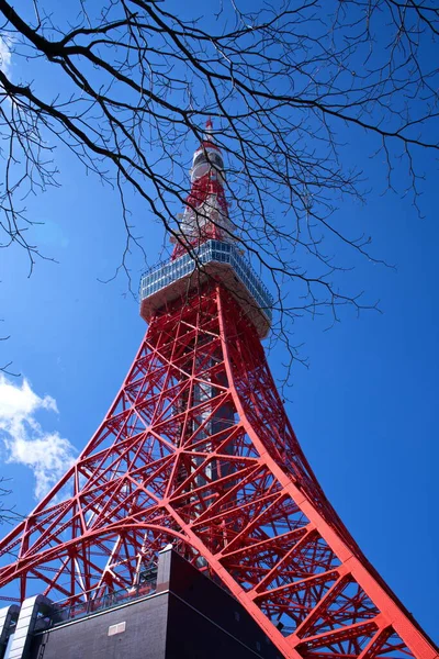 Tour Tokyo Structure Acier Rouge Est Une Tour Communication Observation — Photo